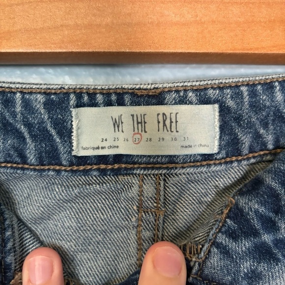 Free People We The Free Zip It Up Raw Hem Denim Mini‎ Skirt Size 27 - Picture 3 of 10